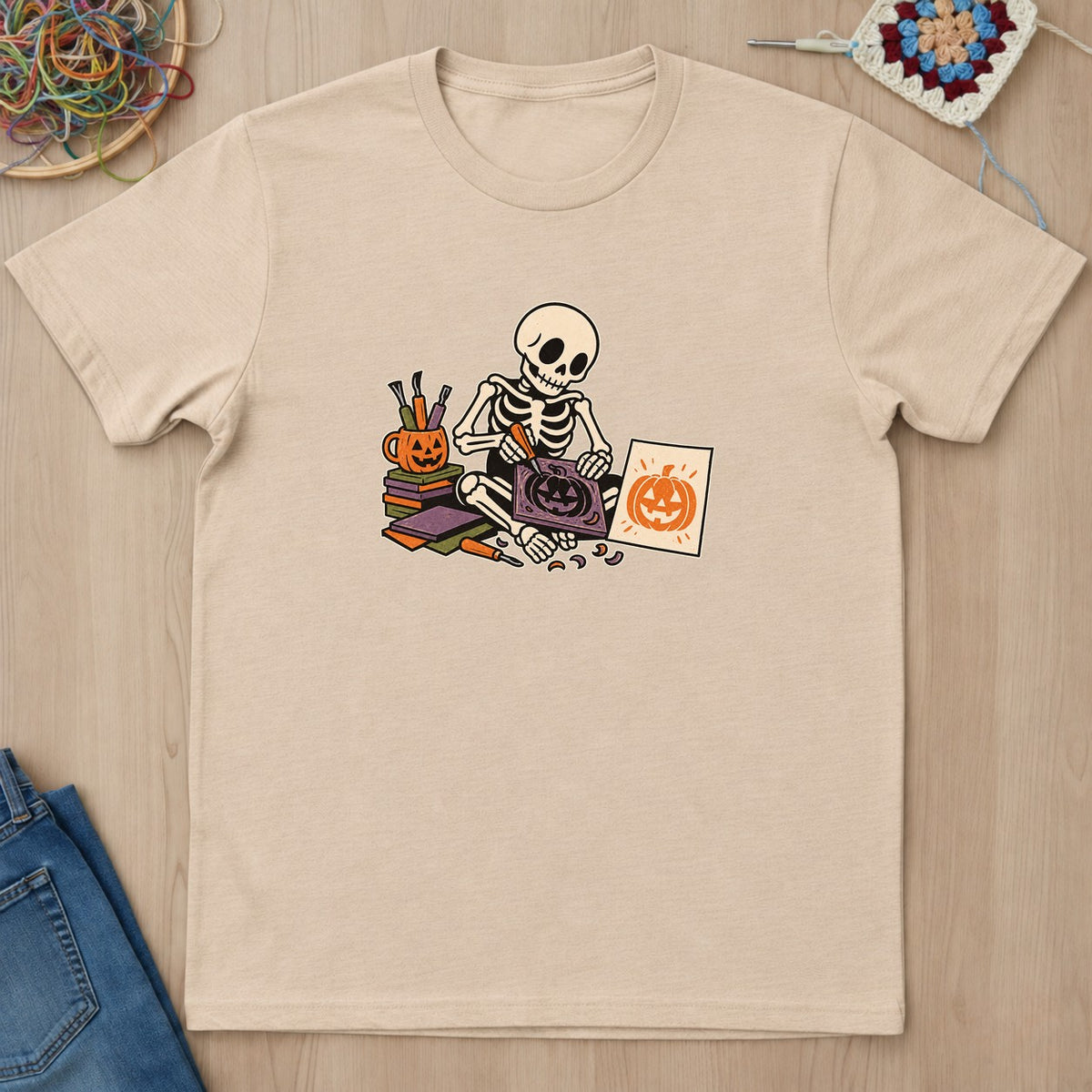 T-shirt mockup — Natural