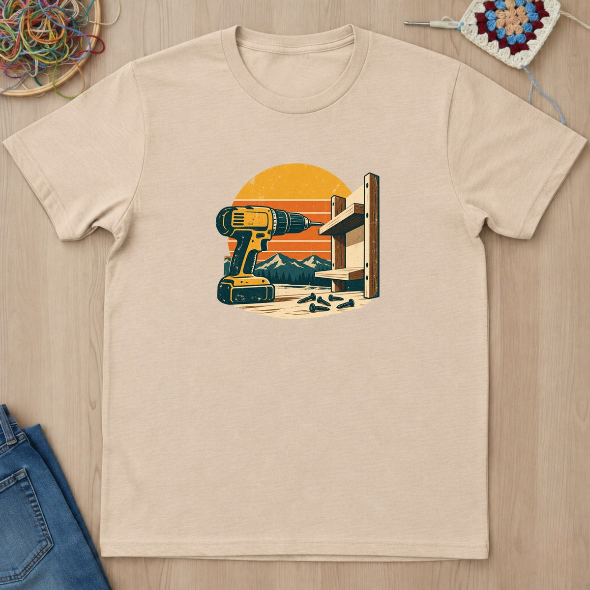 T-shirt mockup — Natural