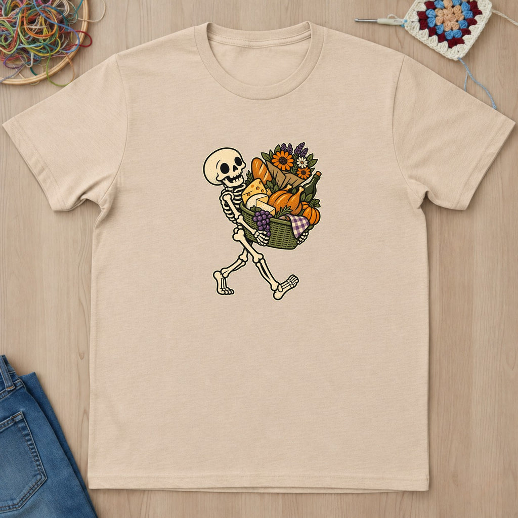 T-shirt naturel présenté à plat