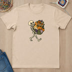T-shirt naturel présenté à plat