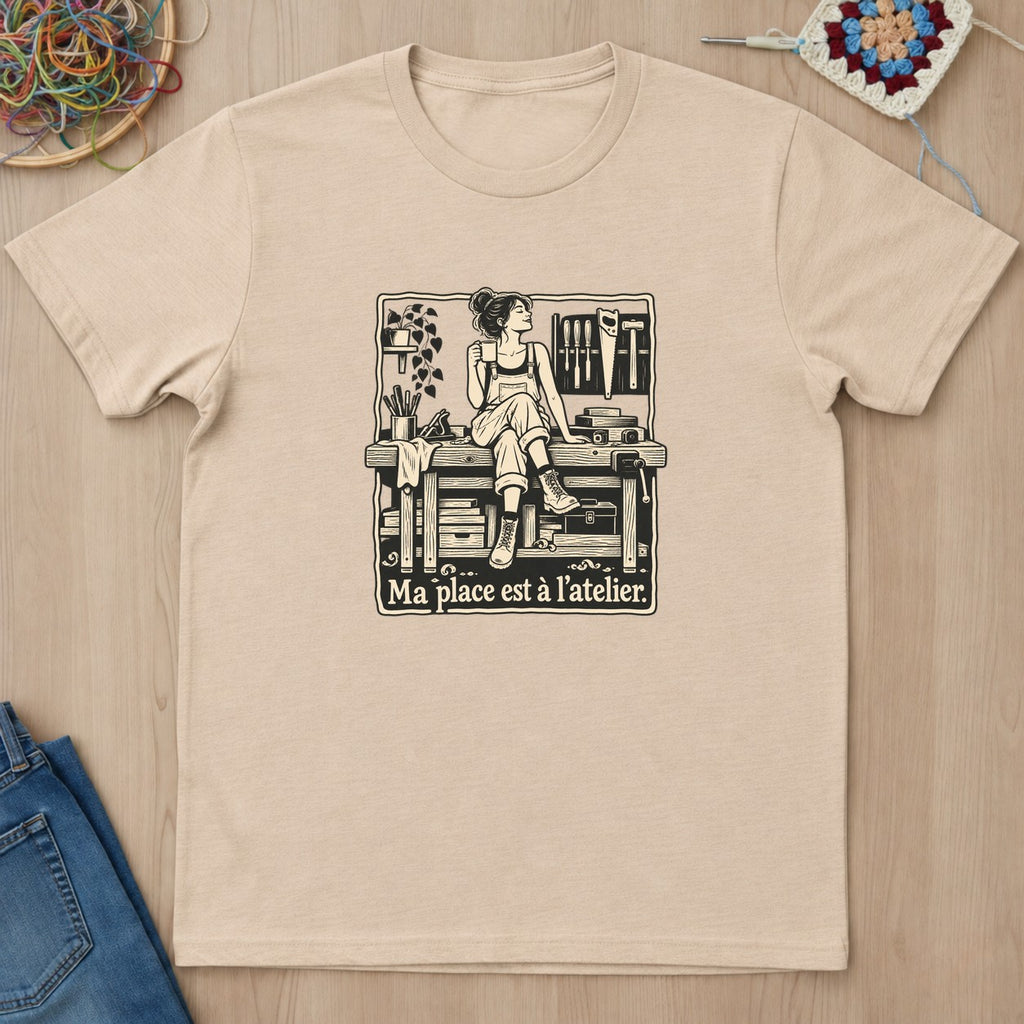 T-shirt mockup — Natural