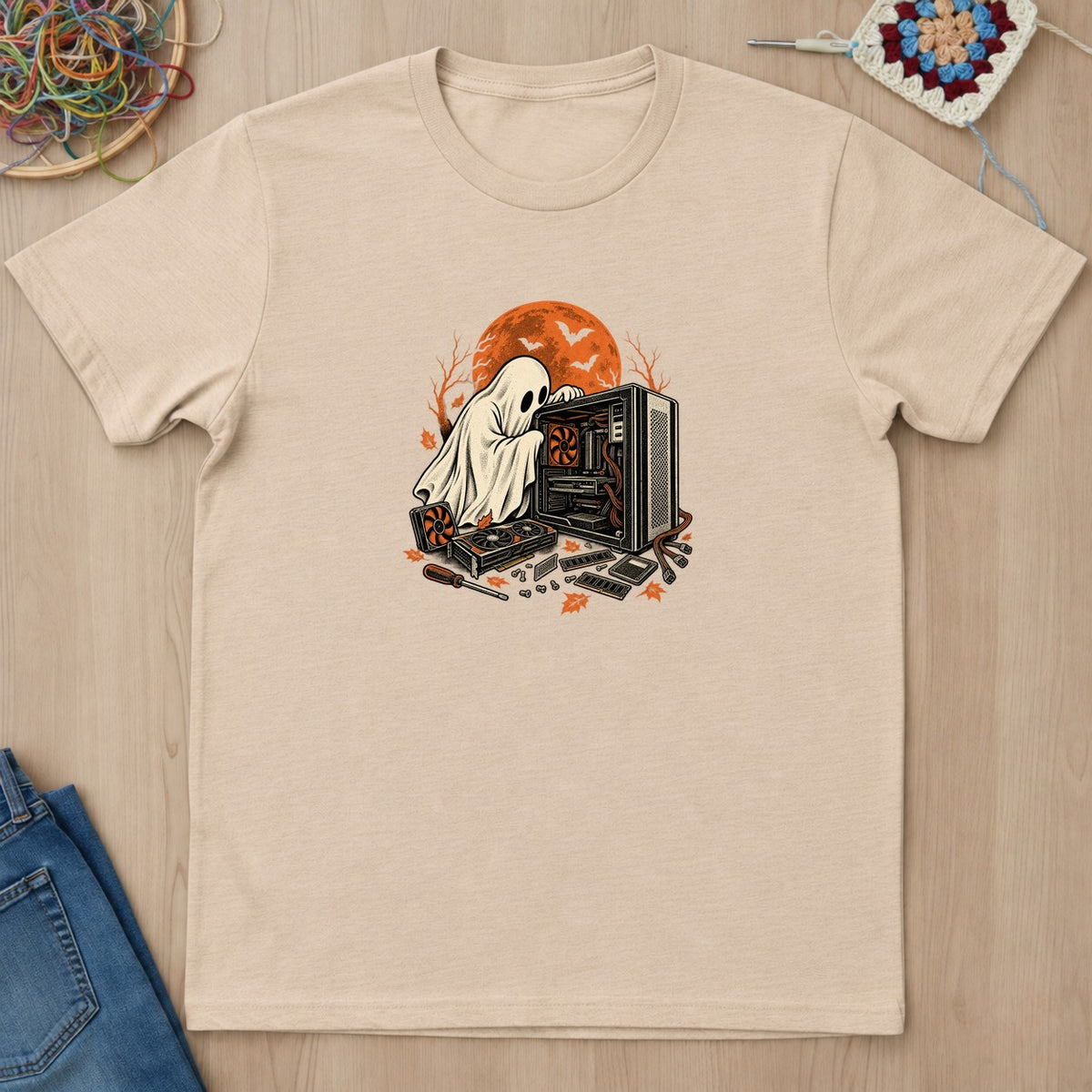 T-shirt mockup — Natural