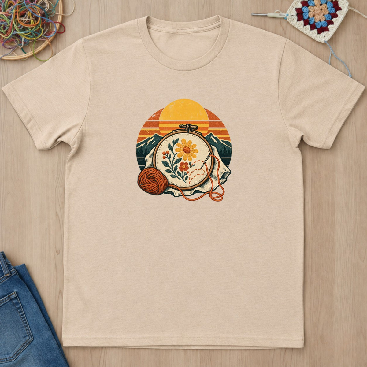 T-shirt mockup — Natural
