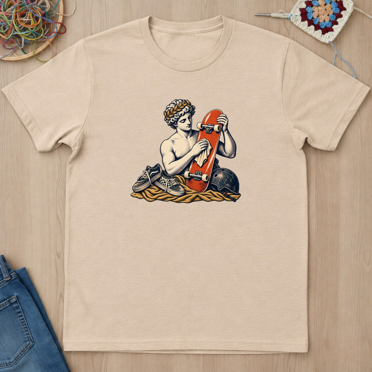 T-shirt mockup — Natural
