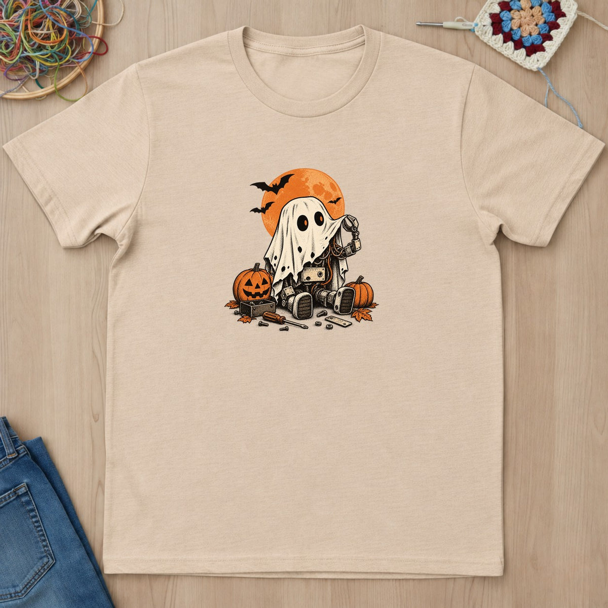 T-shirt mockup — Natural
