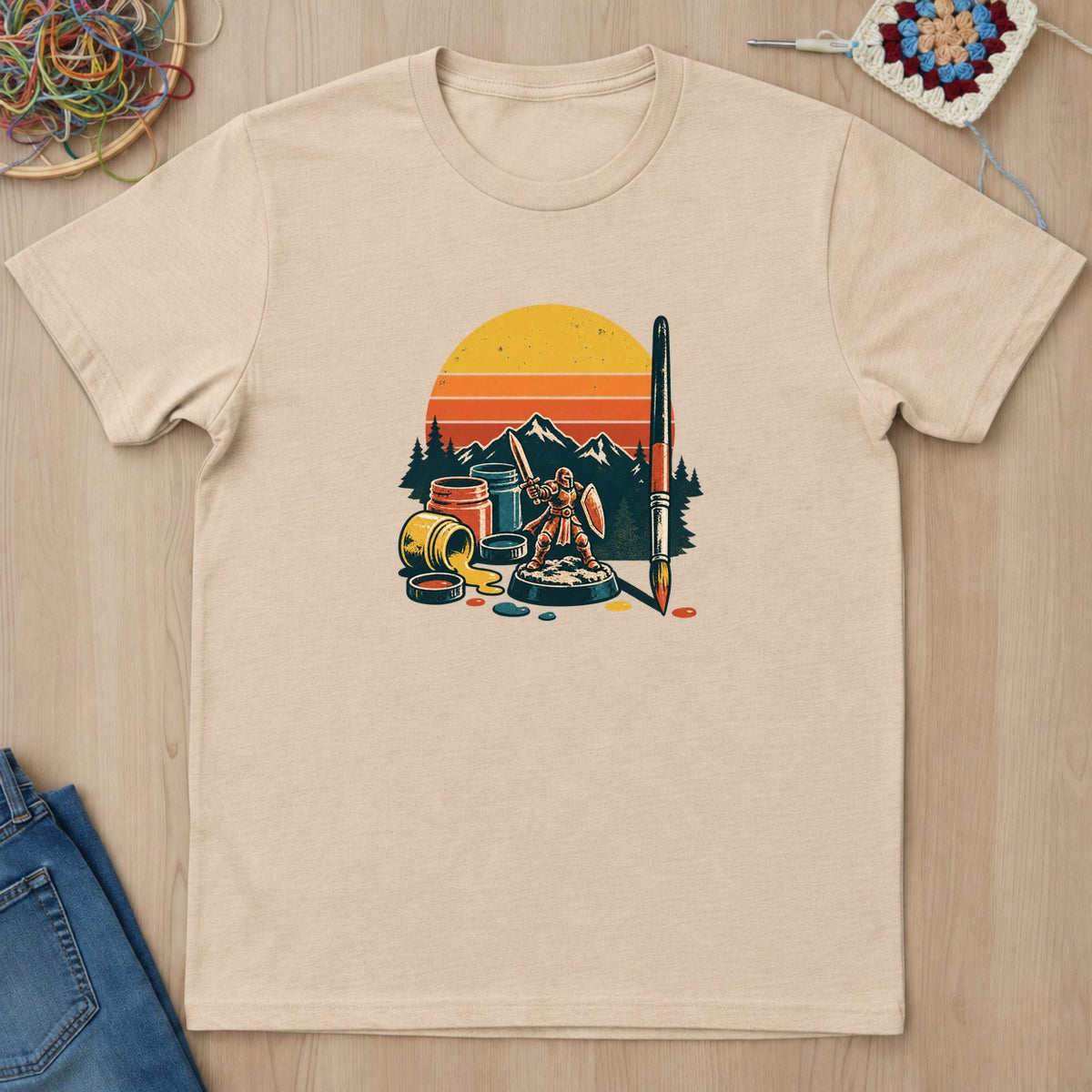 T-shirt mockup — Natural