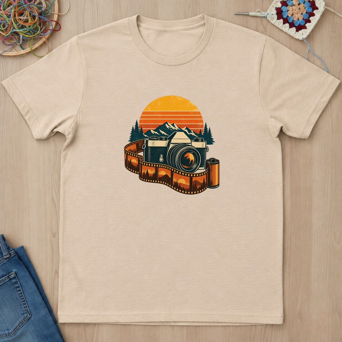 T-shirt mockup — Natural
