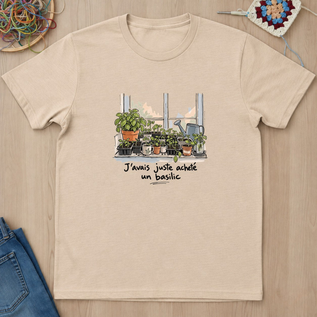 T-shirt mockup — Natural