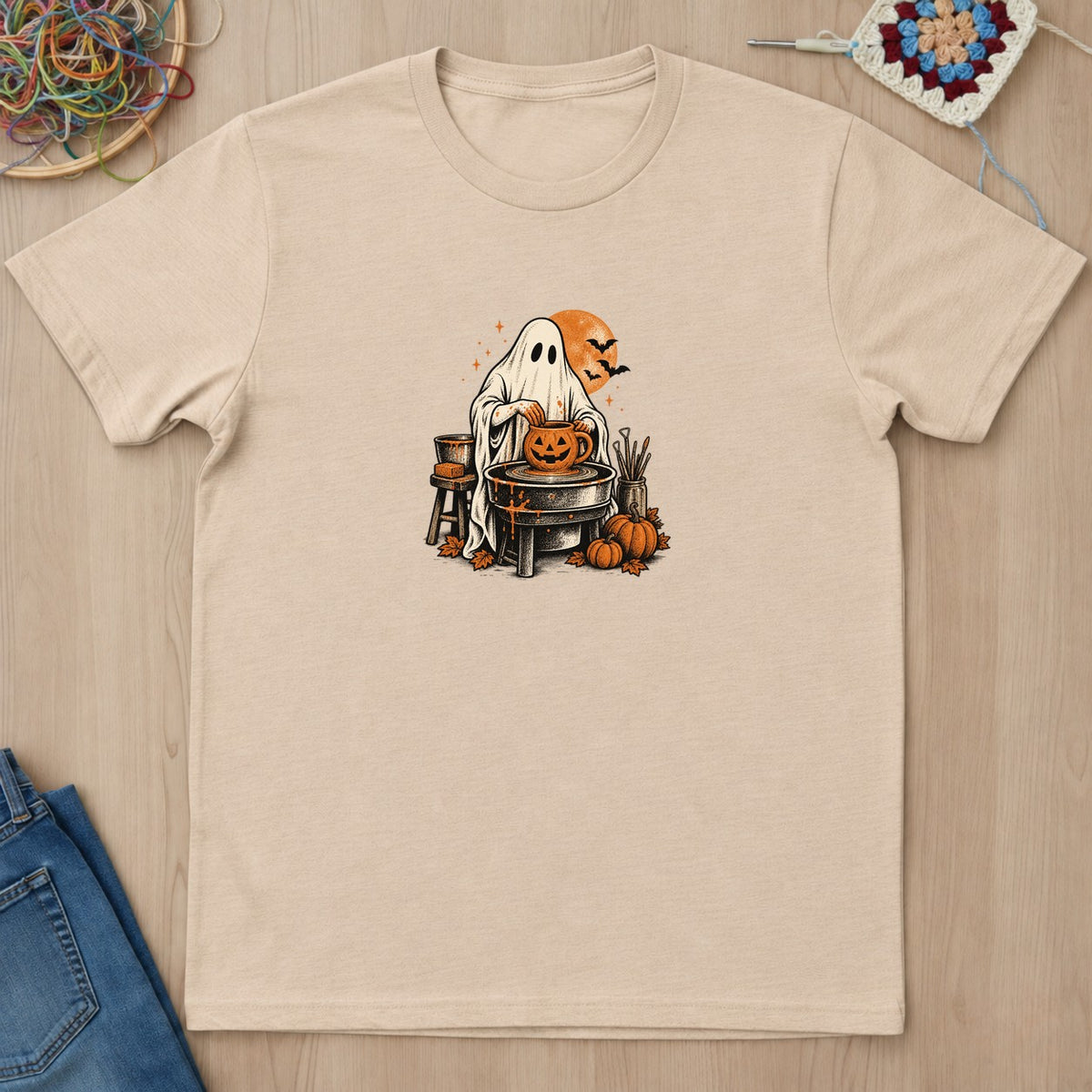 T-shirt mockup — Natural
