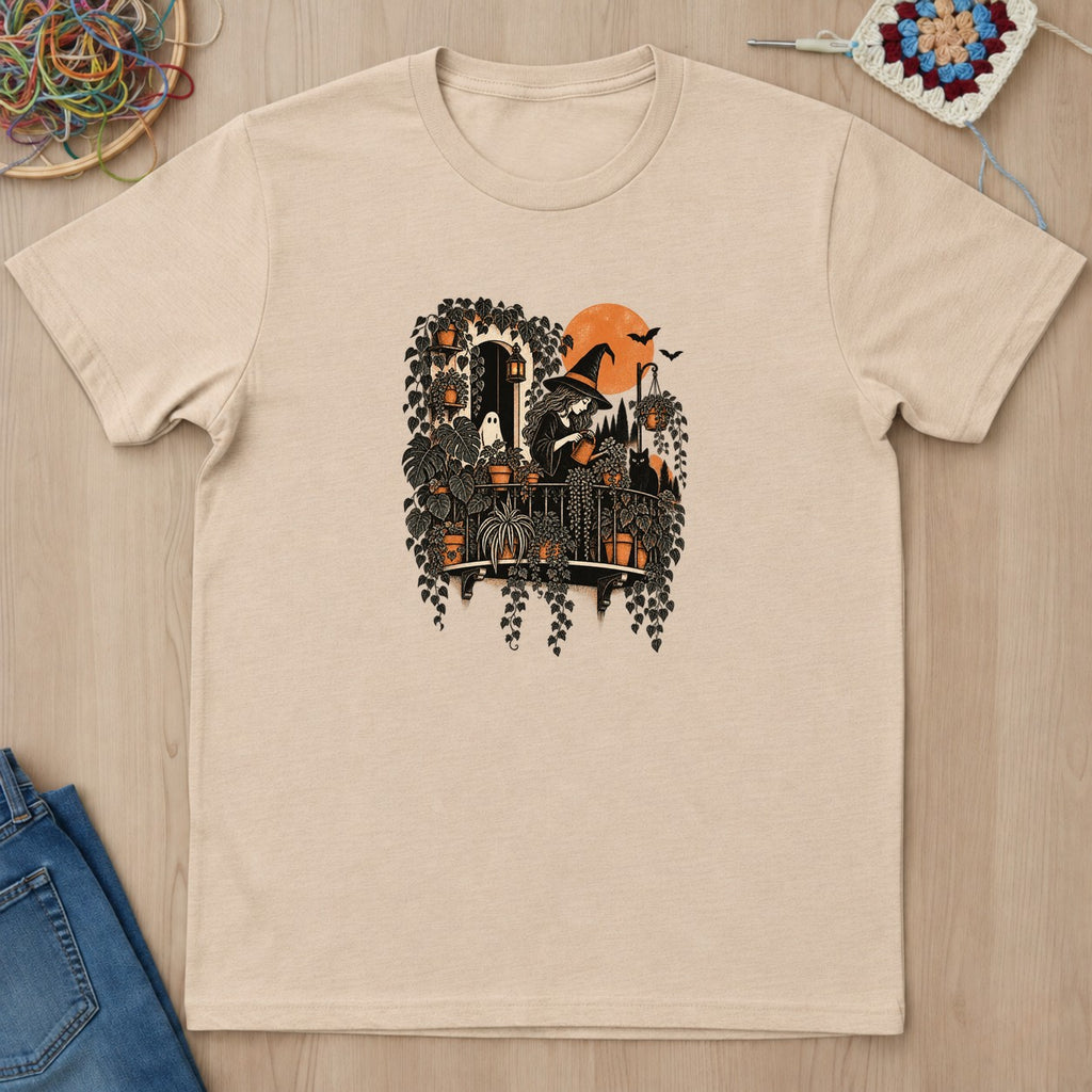 T-shirt naturel présenté à plat