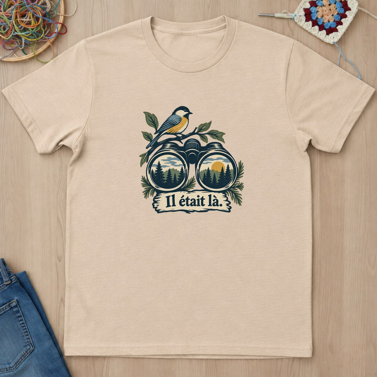 T-shirt mockup — Natural