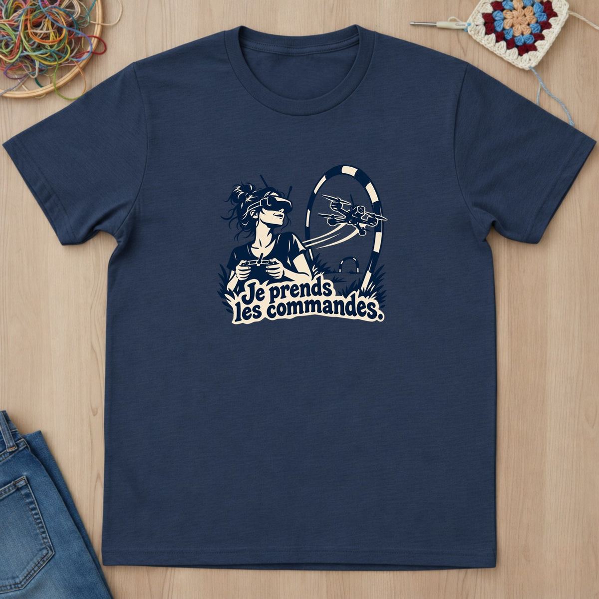 T-shirt mockup — Navy