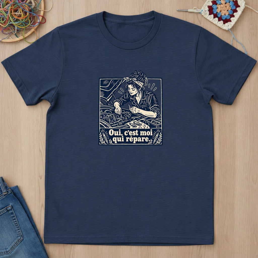 T-shirt mockup — Navy