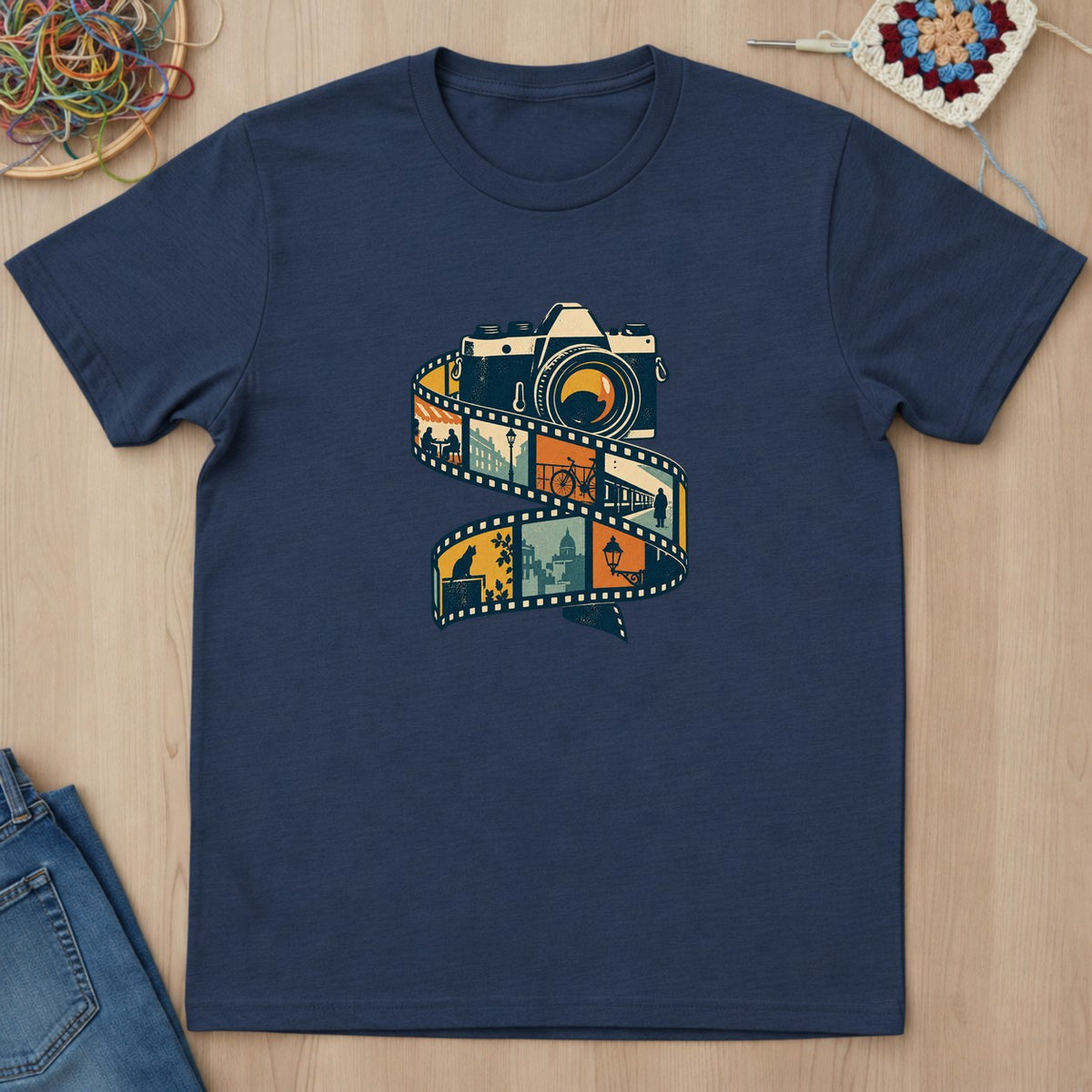 T-shirt mockup — Navy
