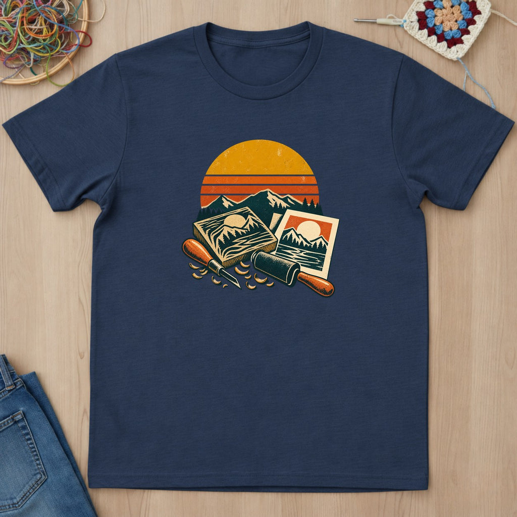 T-shirt mockup — Navy