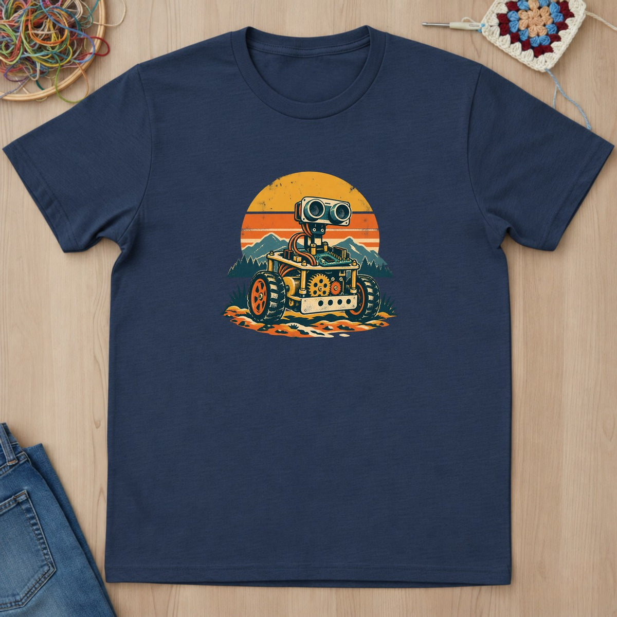 T-shirt mockup — Navy