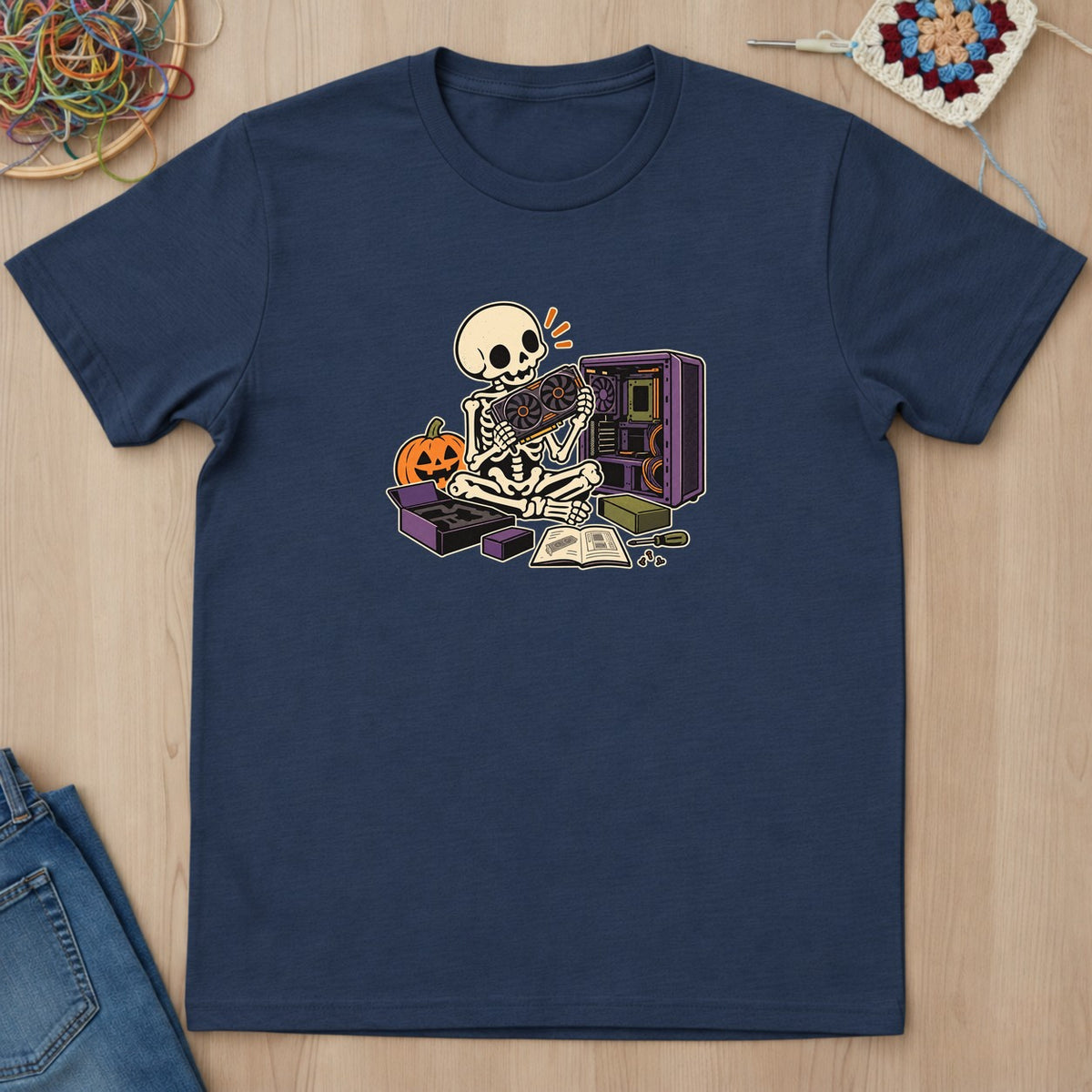 T-shirt mockup — Navy