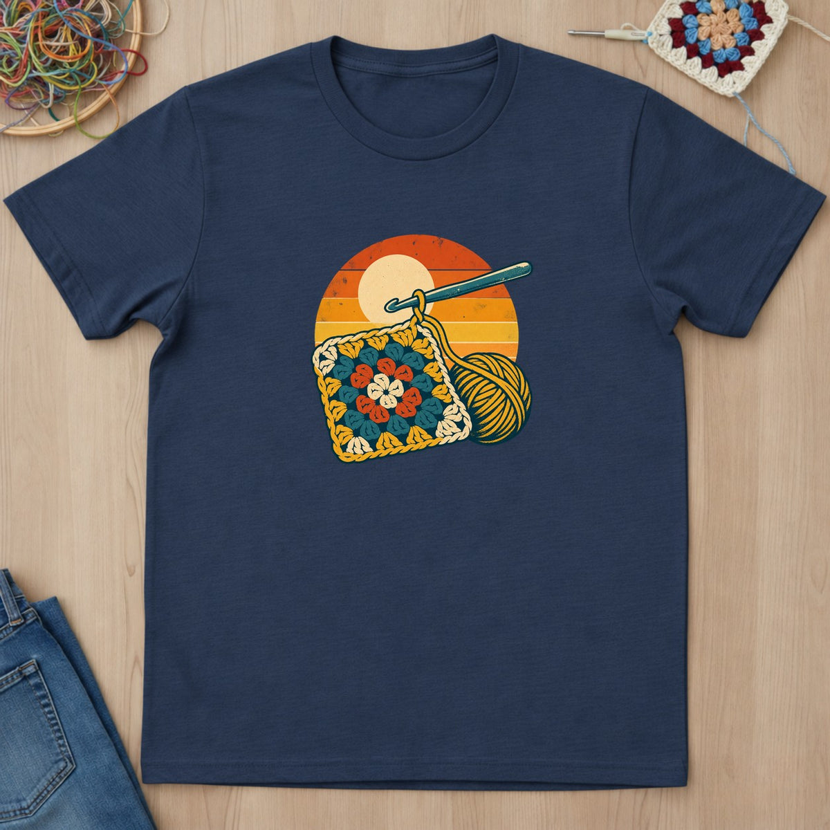 T-shirt mockup — Navy