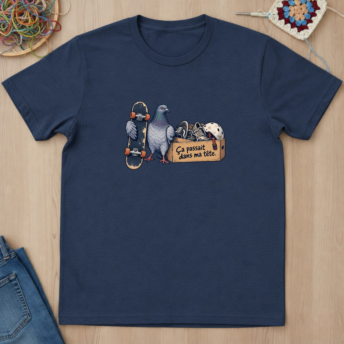 T-shirt mockup — Navy