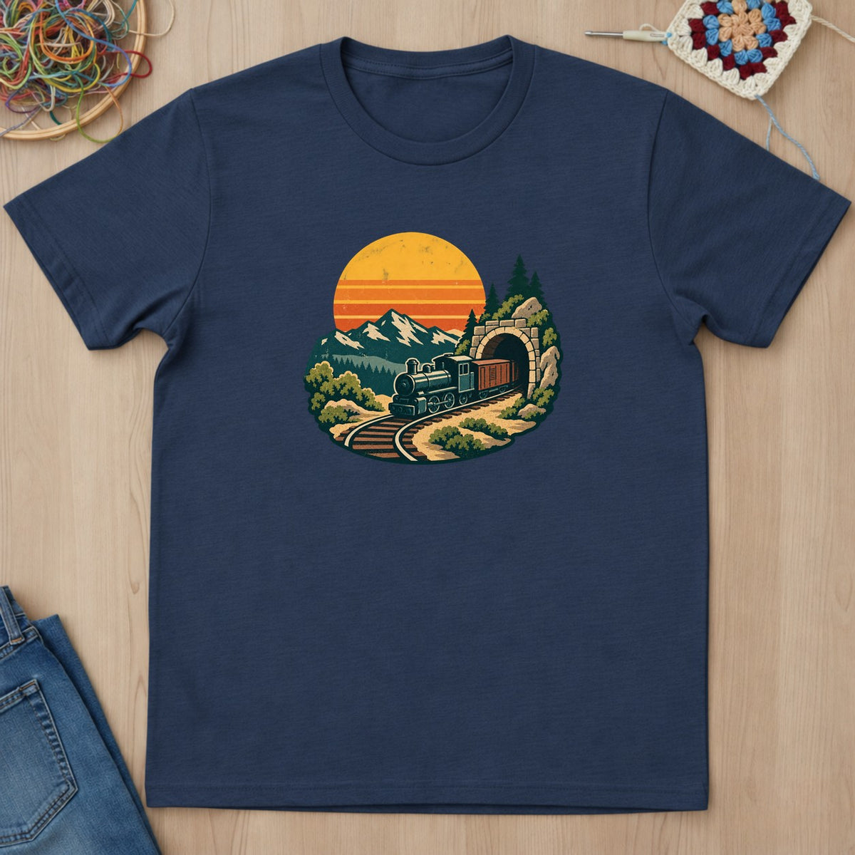 T-shirt mockup — Navy
