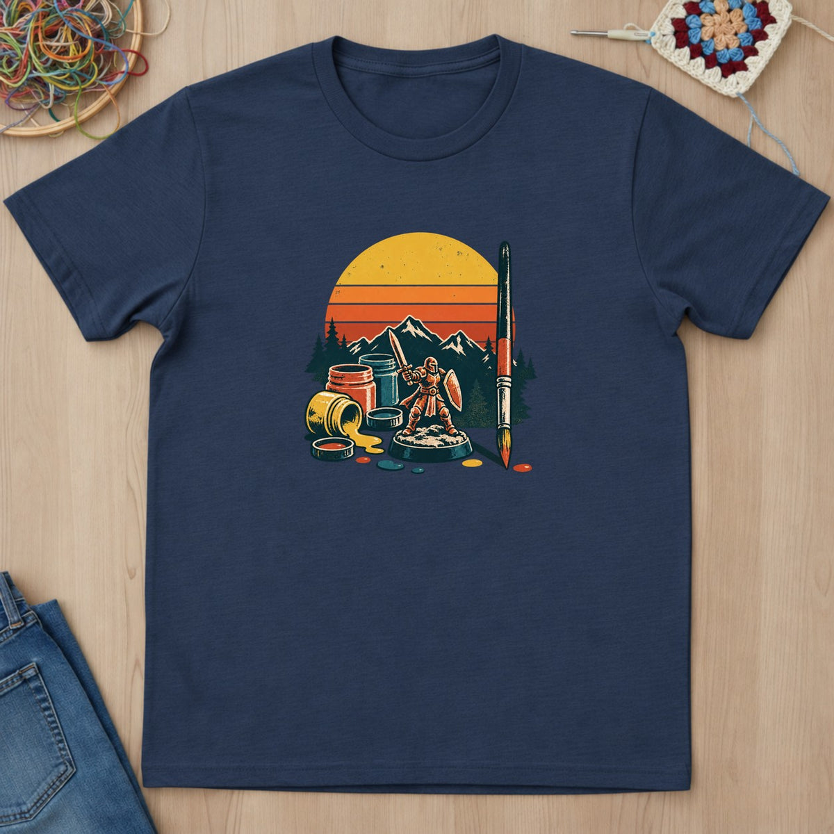 T-shirt mockup — Navy