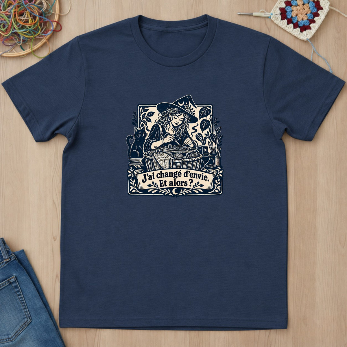 T-shirt mockup — Navy