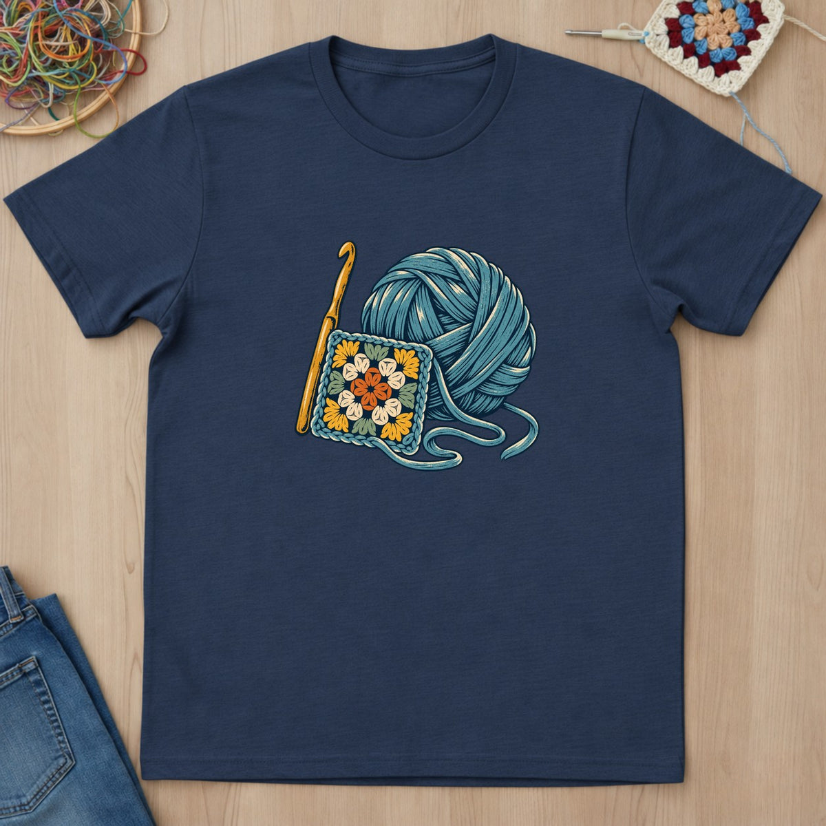 T-shirt mockup — Navy