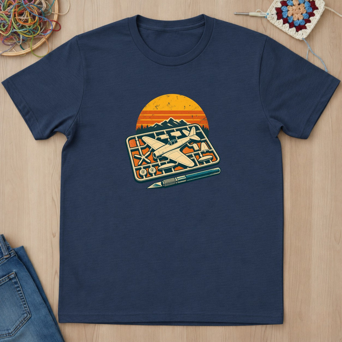 T-shirt mockup — Navy