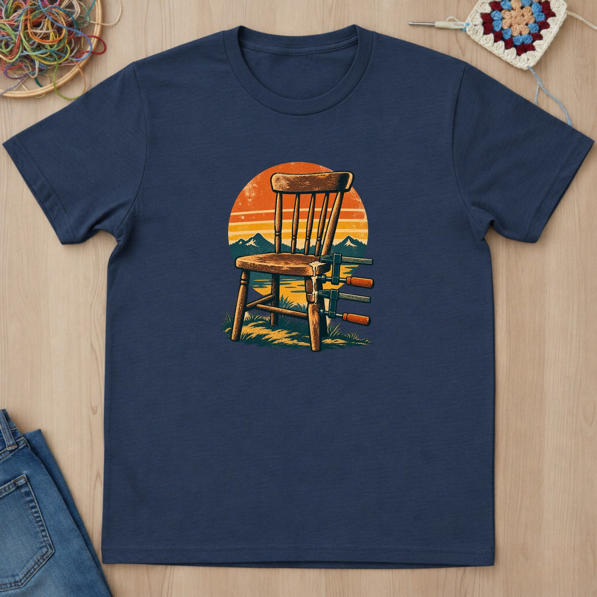 T-shirt mockup — Navy
