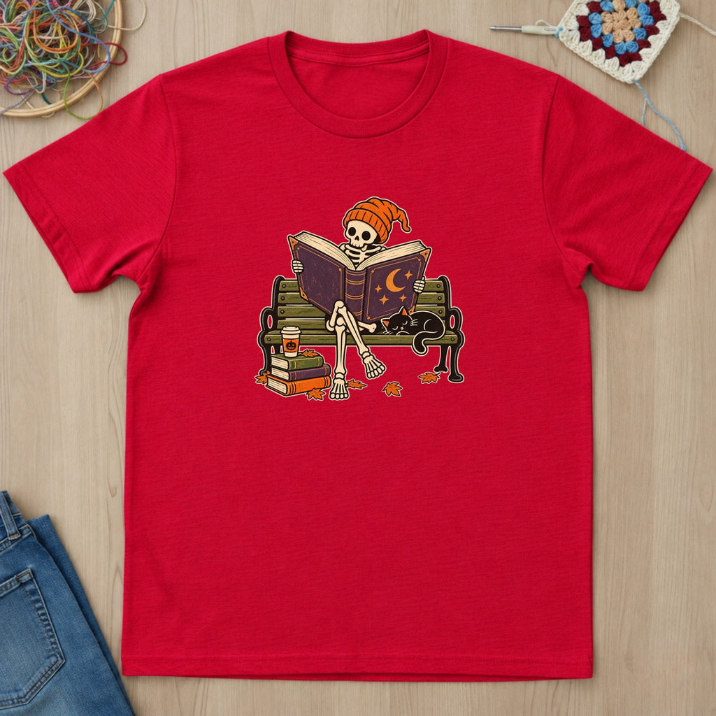 T-shirt rouge présenté à plat