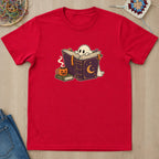 T-shirt rouge présenté à plat