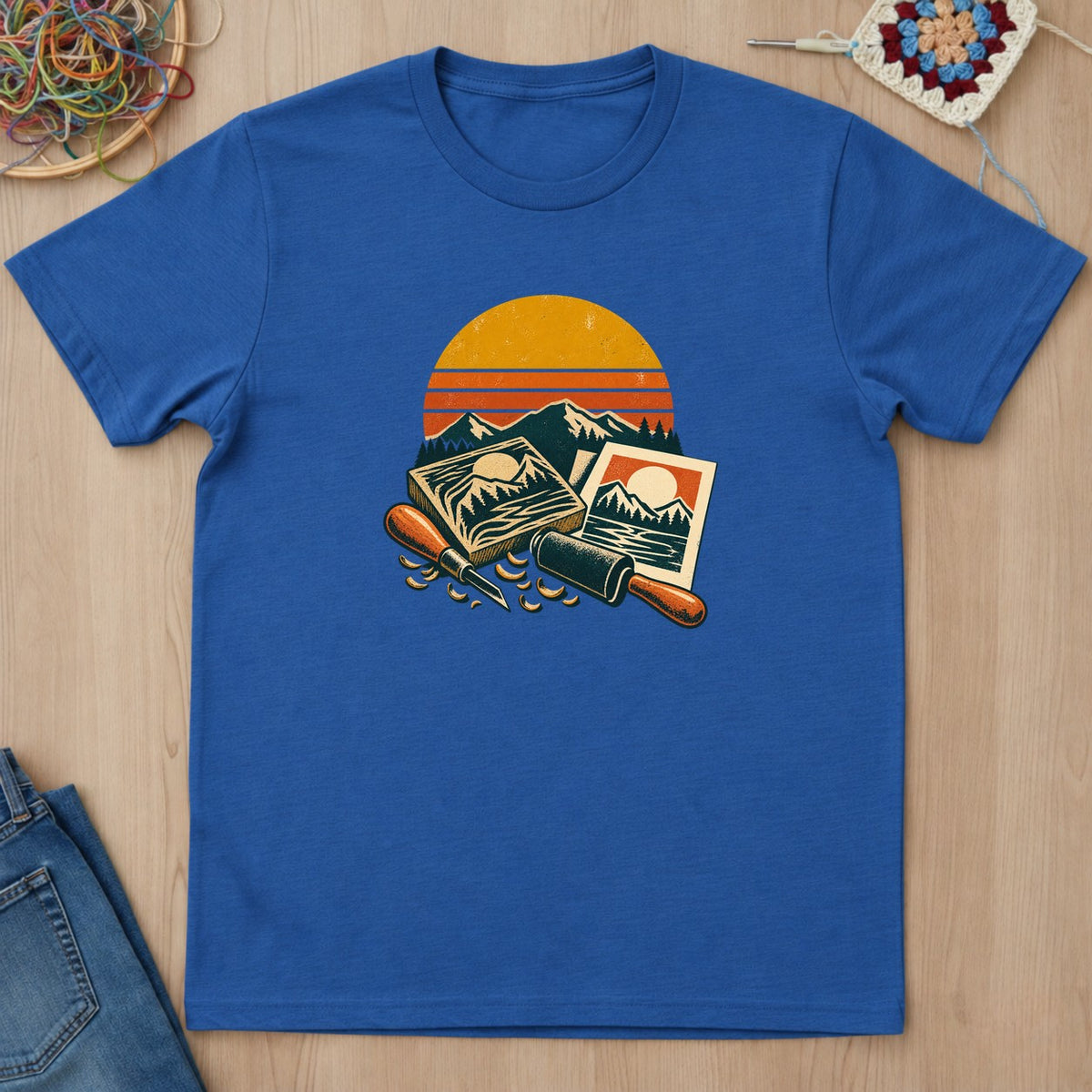 T-shirt mockup — Royal