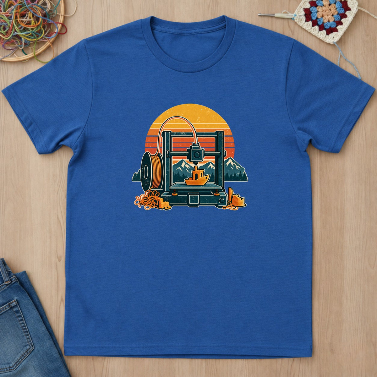 T-shirt mockup — Royal