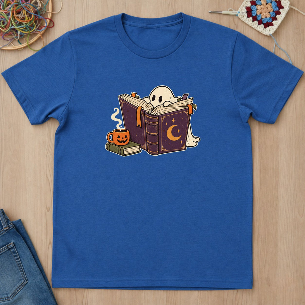 T-shirt bleu roi présenté à plat