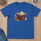 T-shirt bleu roi présenté à plat