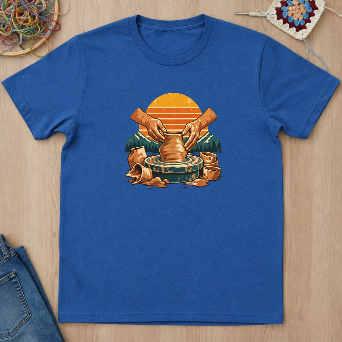 T-shirt mockup — Royal