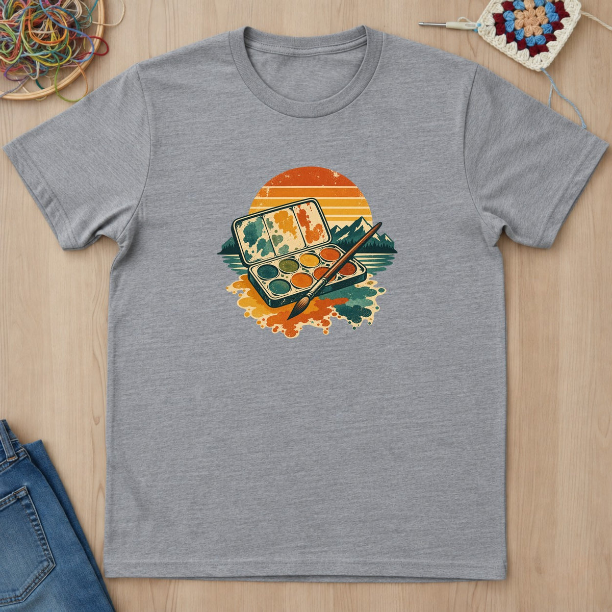 T-shirt mockup — Sport Grey