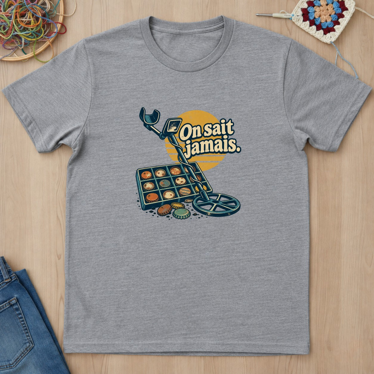 T-shirt mockup — Sport Grey