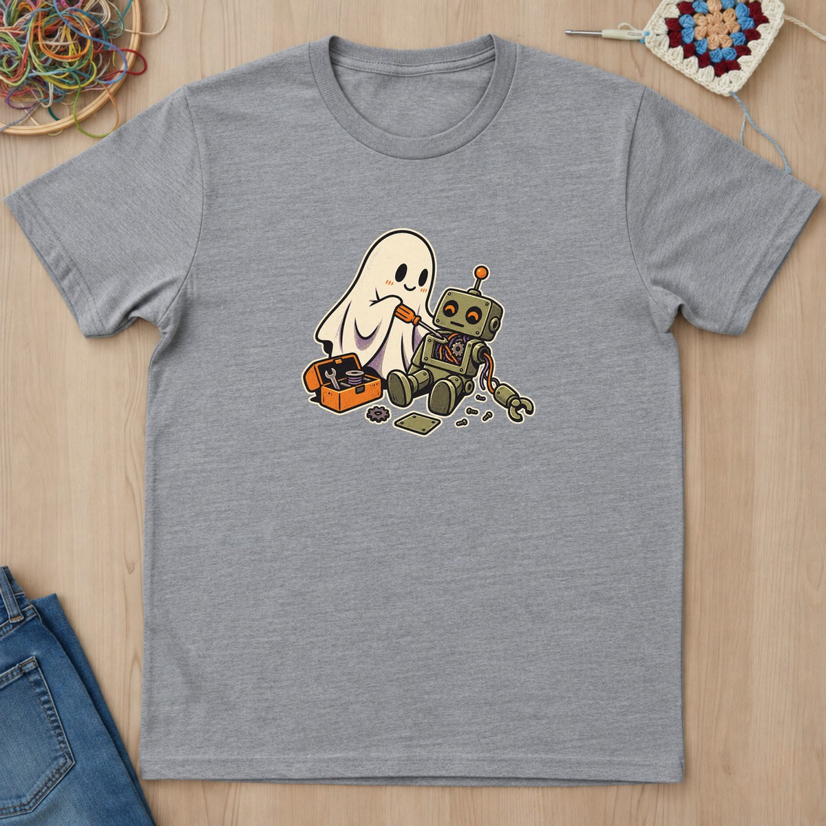 T-shirt mockup — Sport Grey