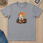 T-shirt gris sport présenté à plat