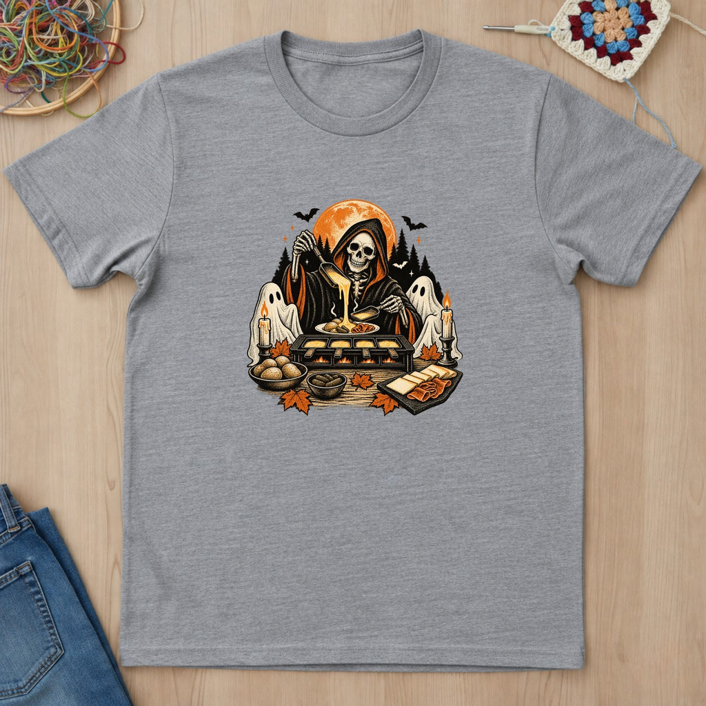 T-shirt gris sport présenté à plat