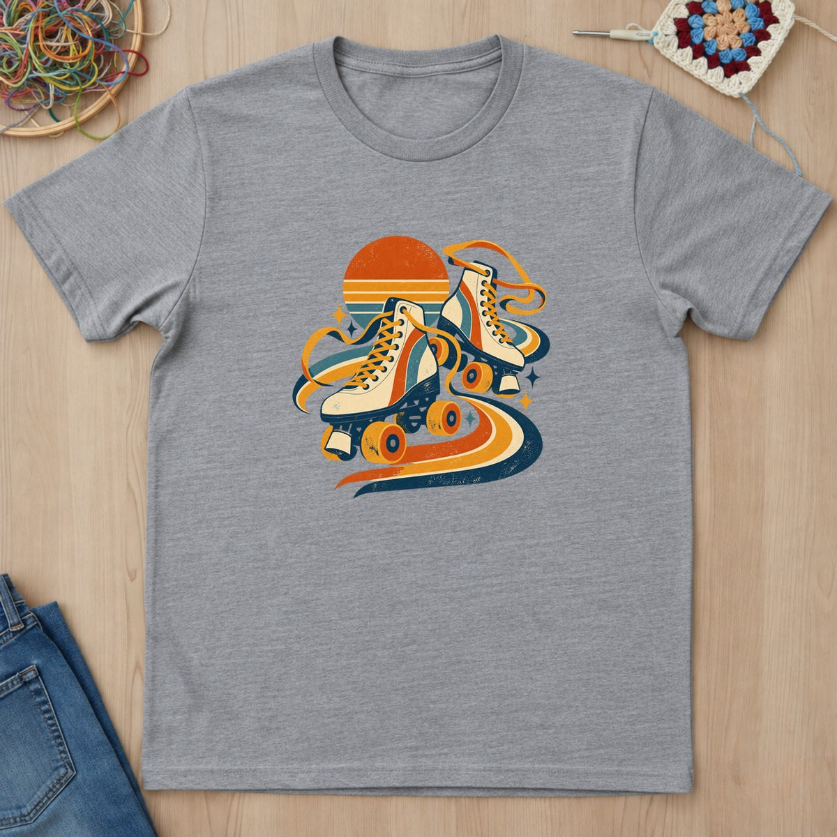 T-shirt mockup — Sport Grey
