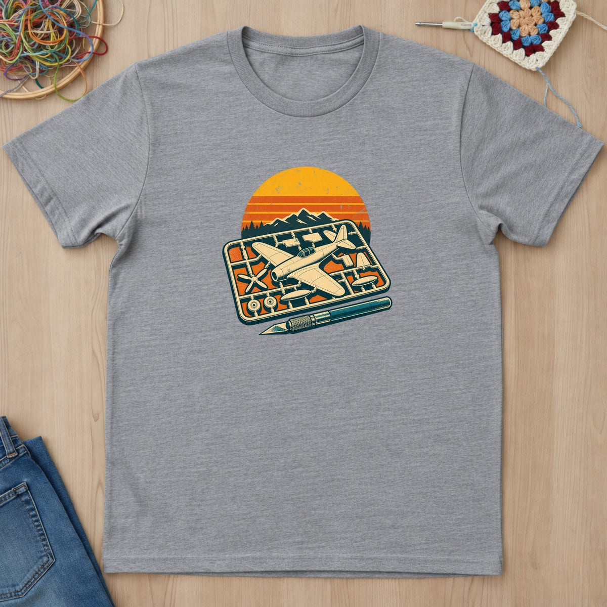 T-shirt mockup — Sport Grey