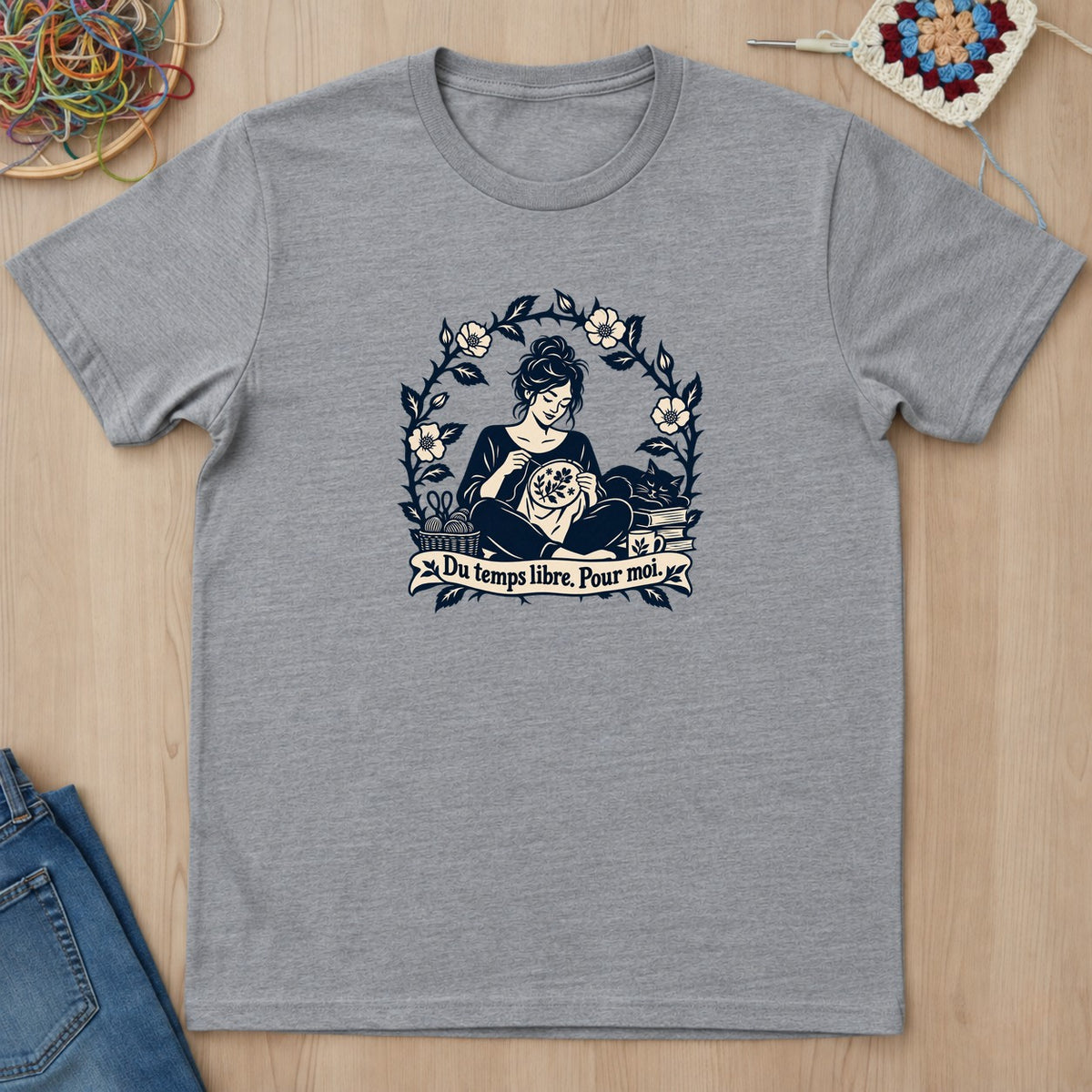 T-shirt mockup — Sport Grey