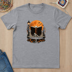 T-shirt gris sport présenté à plat