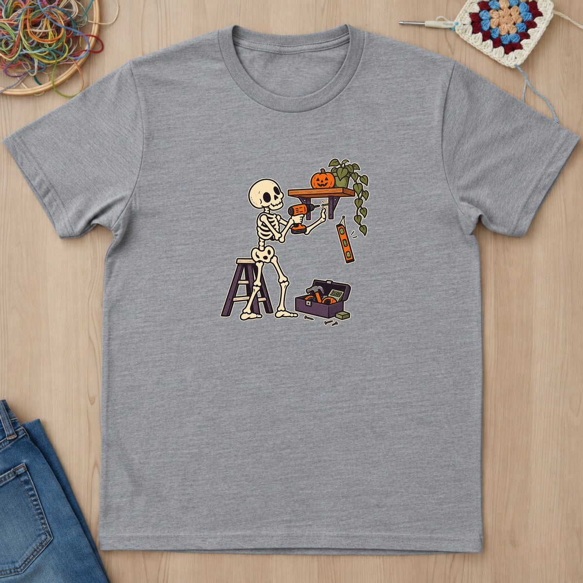T-shirt mockup — Sport Grey
