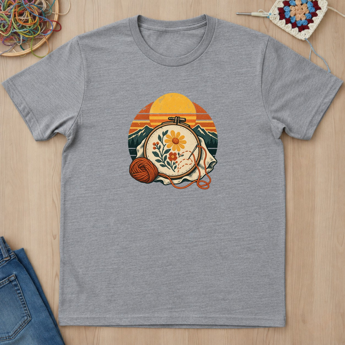 T-shirt mockup — Sport Grey
