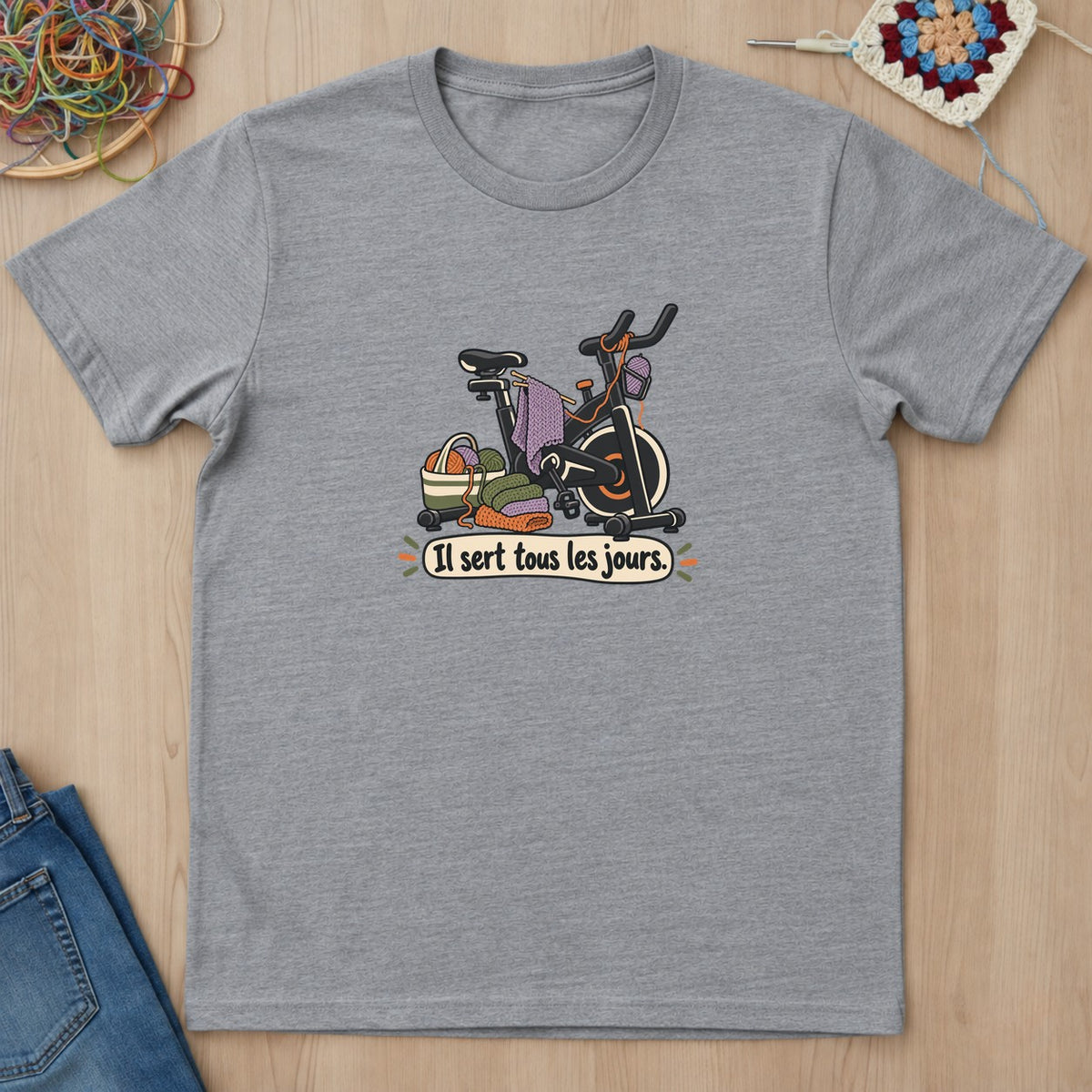 T-shirt mockup — Sport Grey