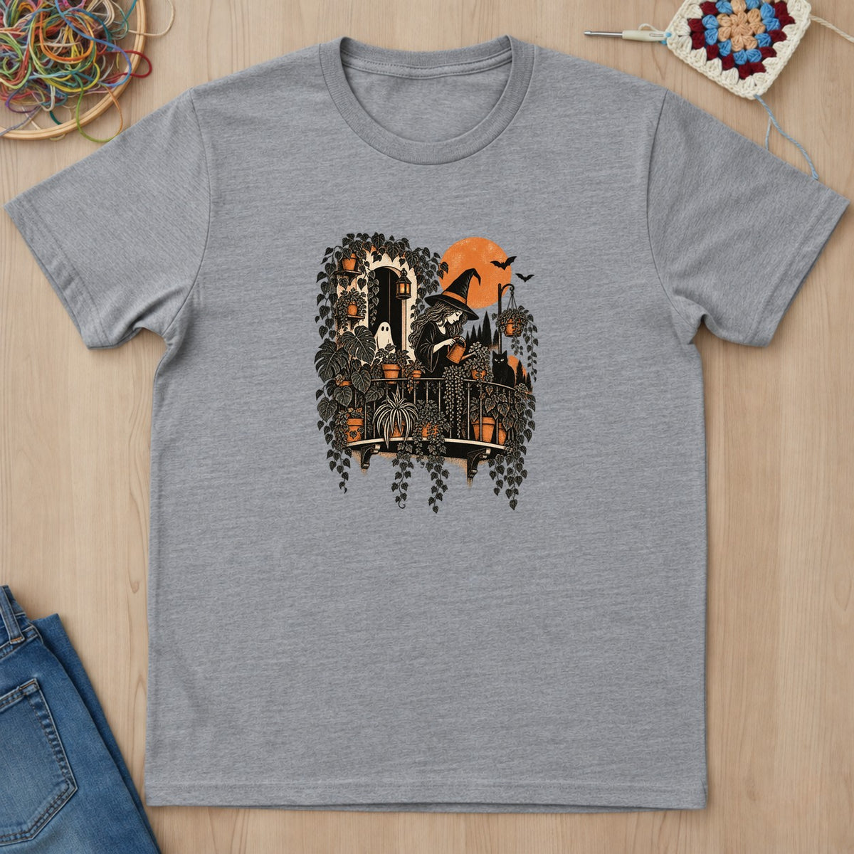 T-shirt gris sport présenté à plat