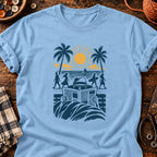 T-shirt Lecteur discret à la plage, coloris bleu clair